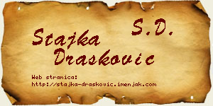 Stajka Drašković vizit kartica